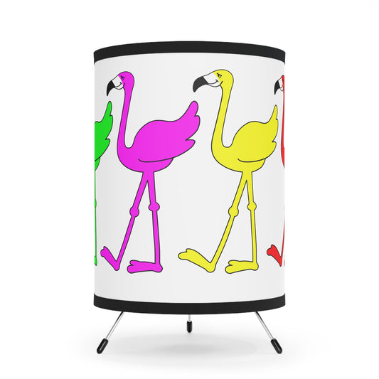 Rainbow Flamingo Club Tripod Lamp by Lu Lu