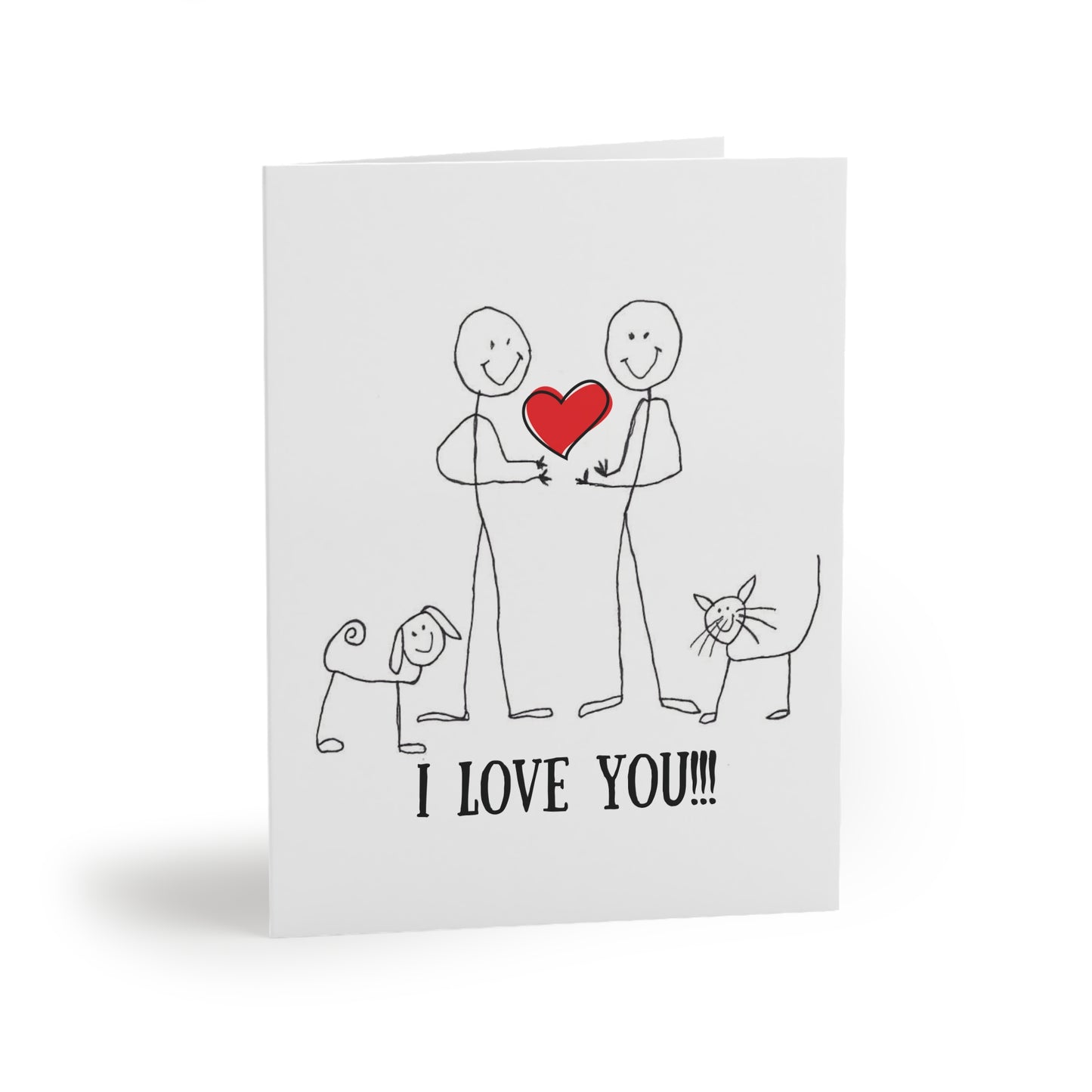 "I Love You!!!" Happy Valentine's Day Greeting Cards (8, 16 and 24 pcs)