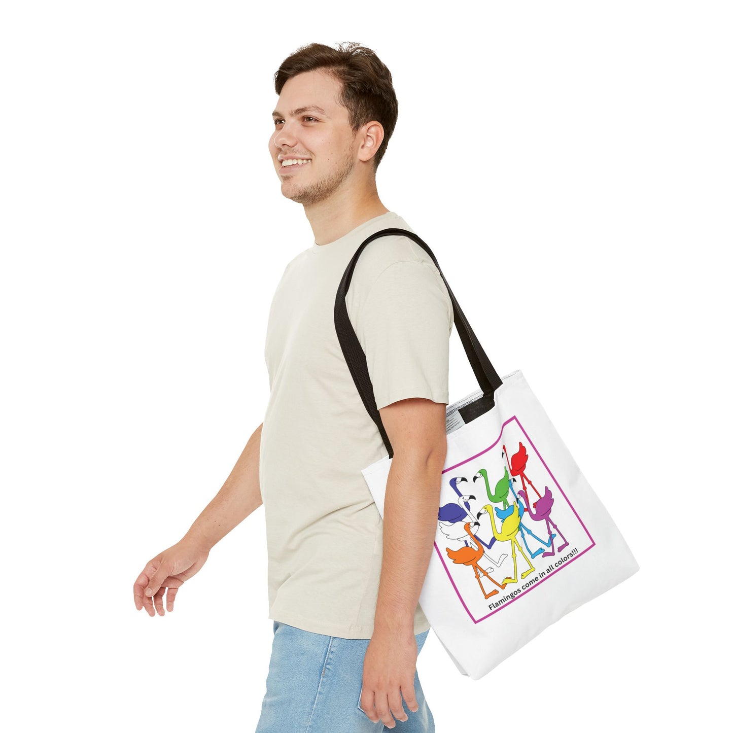 Flamingos Come In All Colors Tote Book Bag