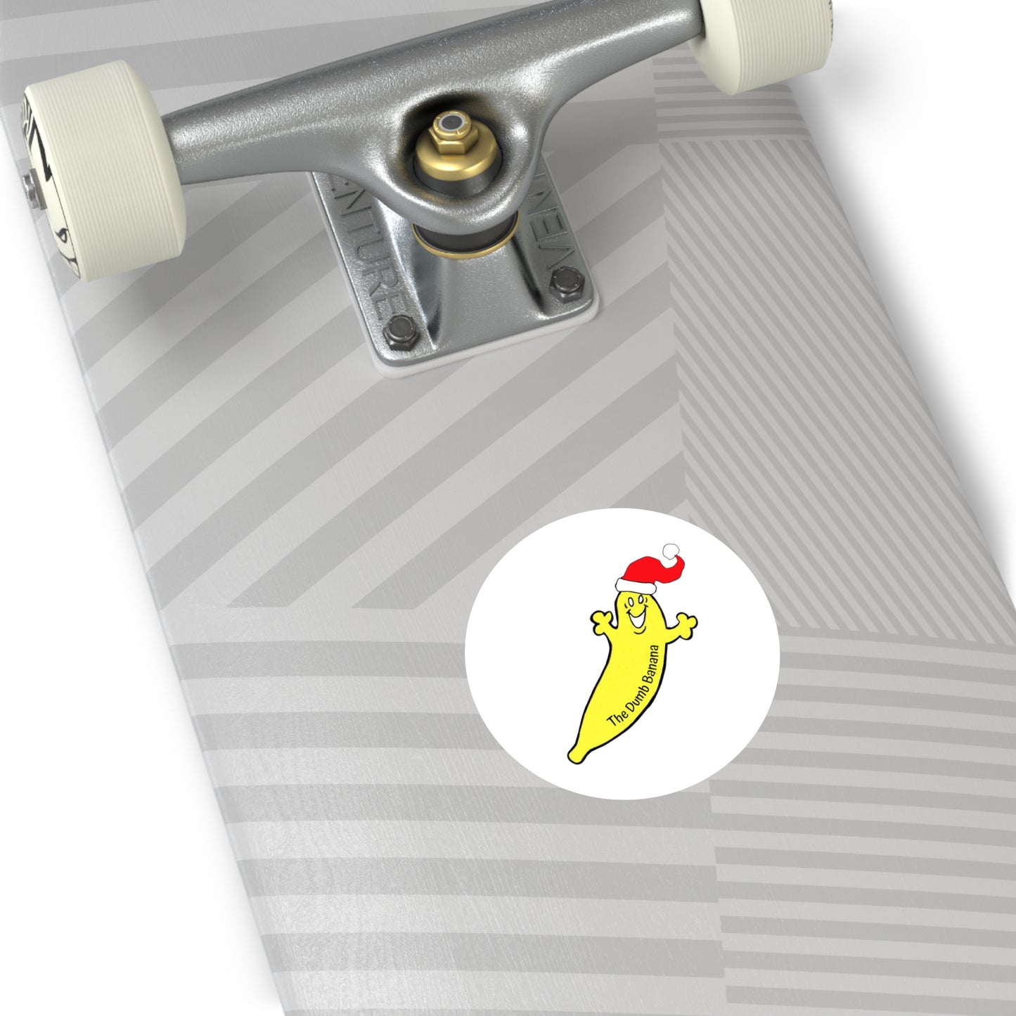 The Dumb Banana Round Christmas Indoor & Outdoor Kiss-Cut Sticker