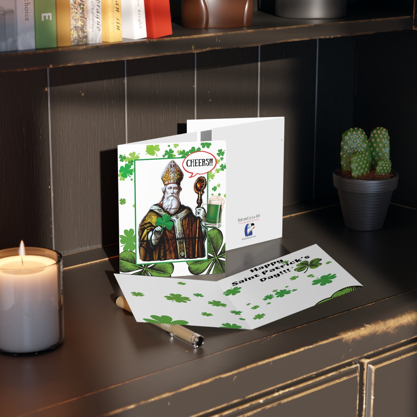 Saint Patrick's "Cheers!!!" Greeting Cards (8, 16, and 24 pcs)