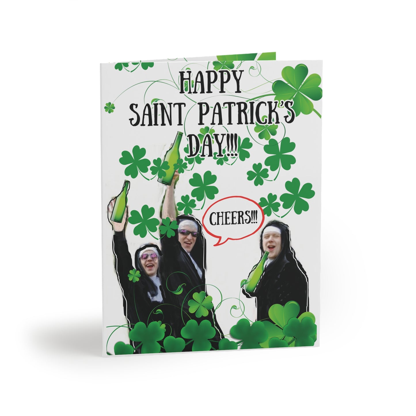 "Party Nuns" Saint Patrick's Day Greeting Cards (8, 16, and 24 pcs)