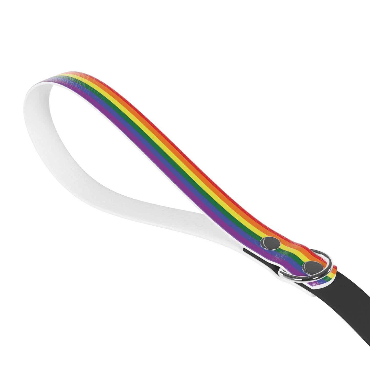 The Rainbow Flag Dog Leash that "sashays" with Gay Pride