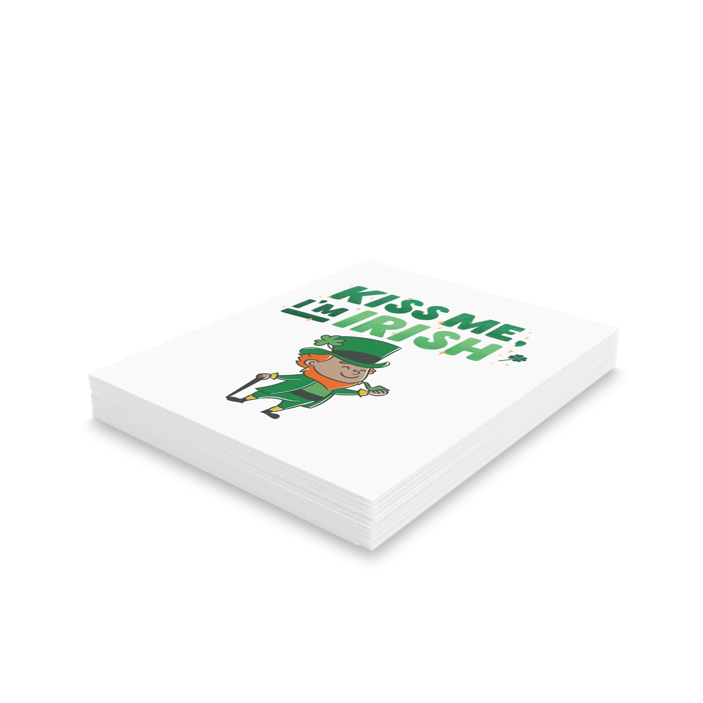 Irish Leprechaun "Kiss Me, I'm Irish!!!" Greeting Cards for St. Patrick's Day (8, 16, and 24 pcs)