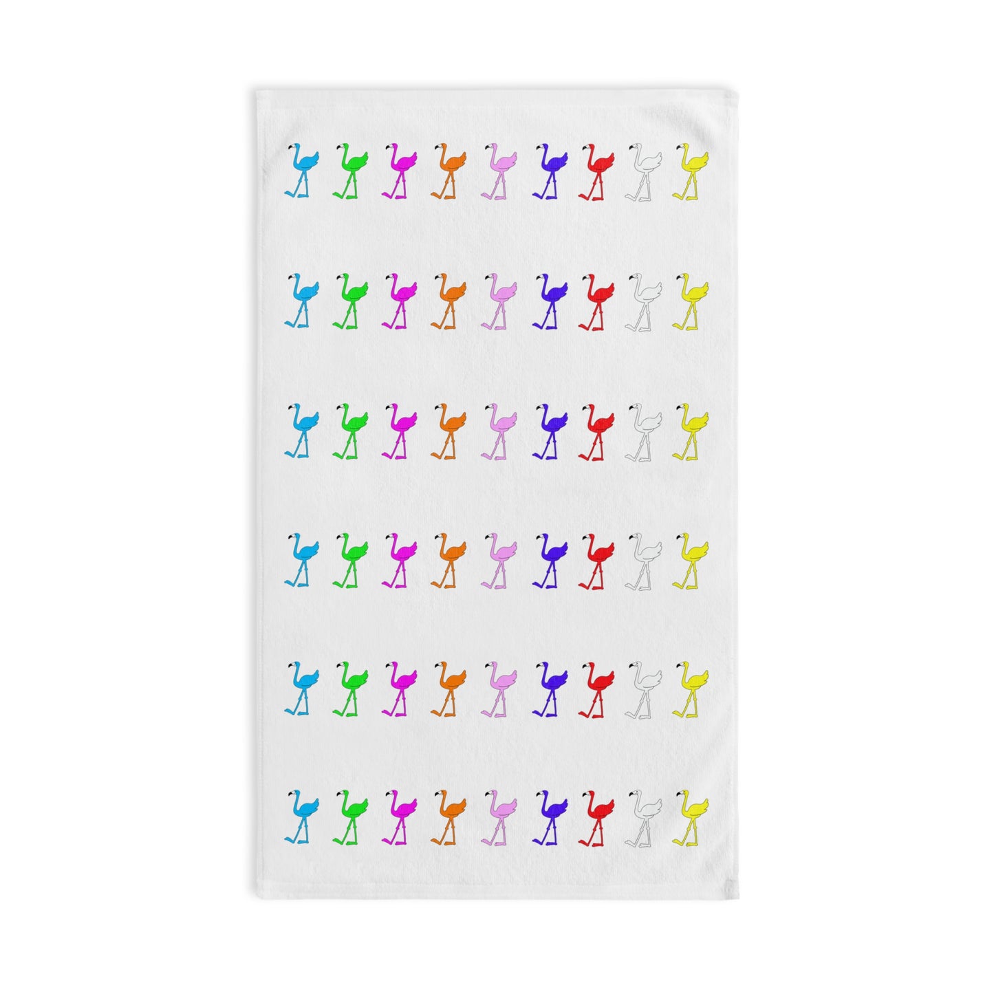 Lu Lu's Rainbow Flamingo Club Hand Towel