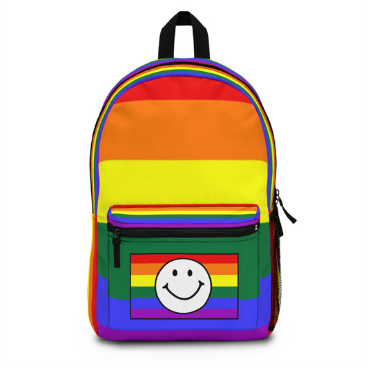 Gay Pride Rainbow Flag & Happy Face Backpack