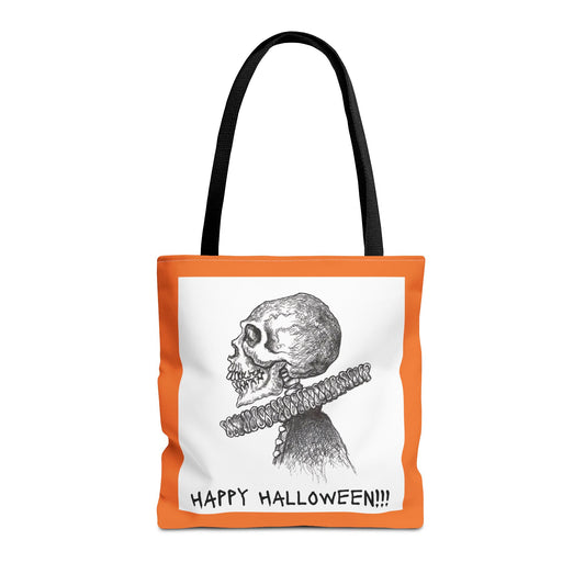 WILLIAM "WILLIE" SHAKESPEARE THE SKELETON LOVES HALLOWEEN!!! - The ultimate Happy Halloween Trick or Treat Candy Tote Bag