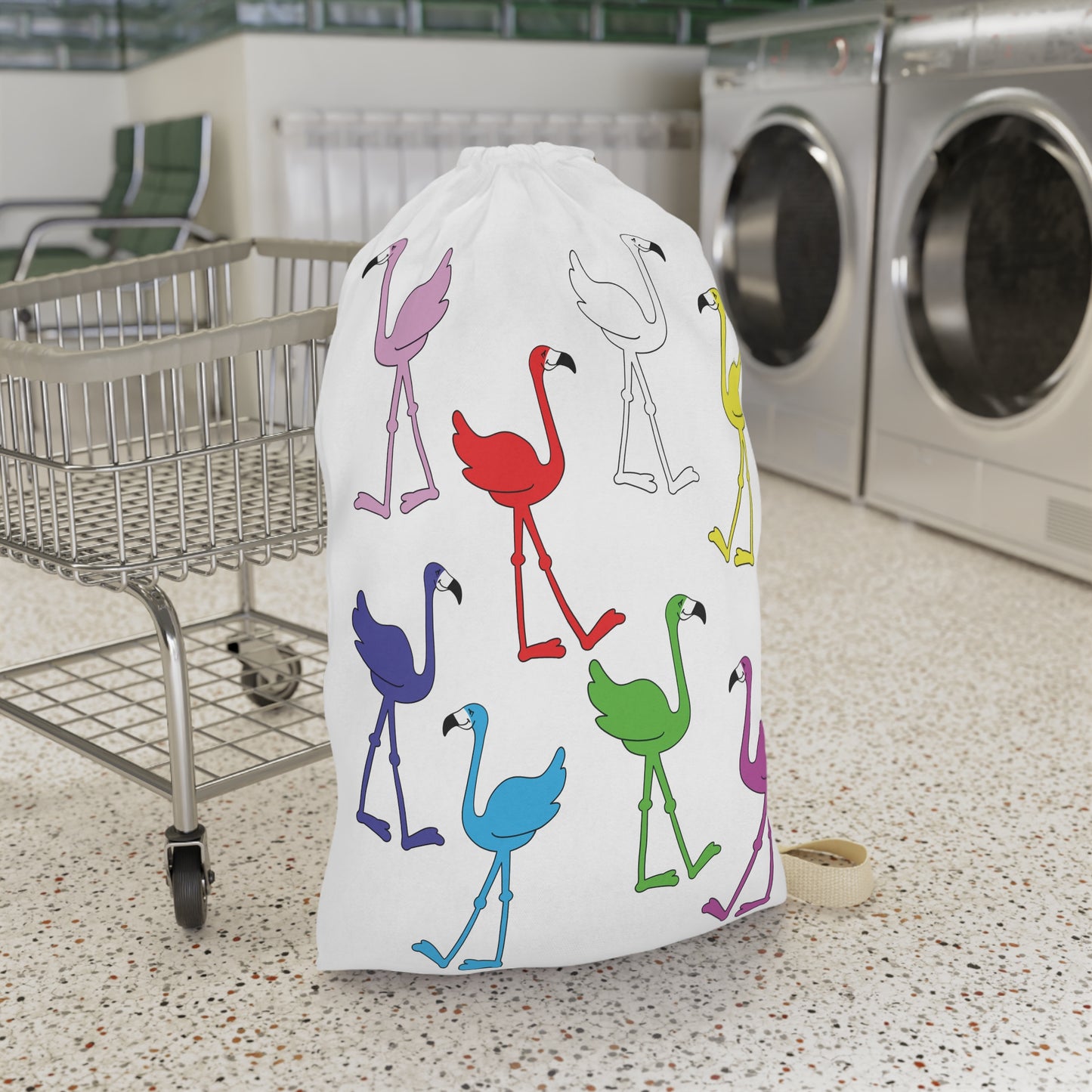 Flamingos Come In All Colors Laundry Bag