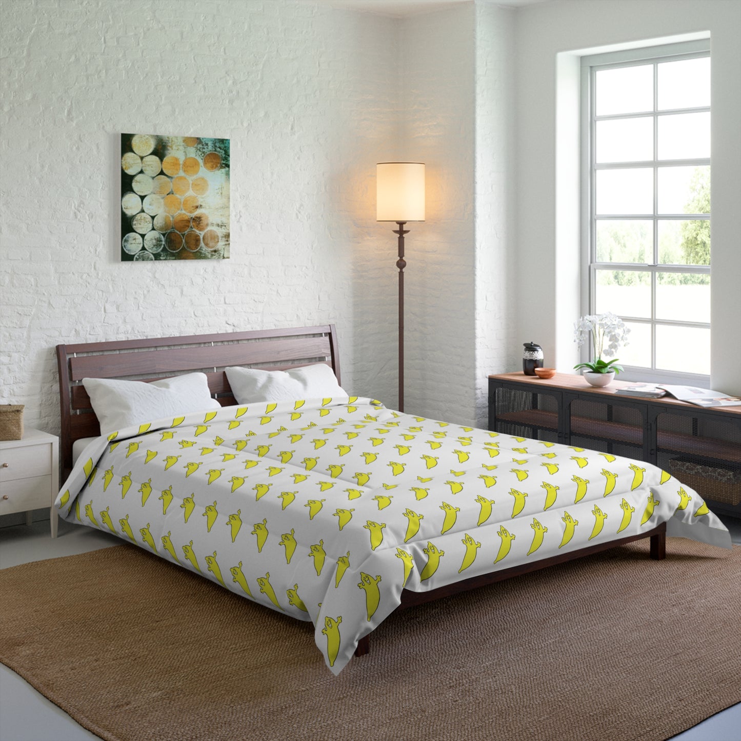 The Dumb Banana Comforter in White - It's so heavenly... you'll feel like a banana on Cloud 9!!!