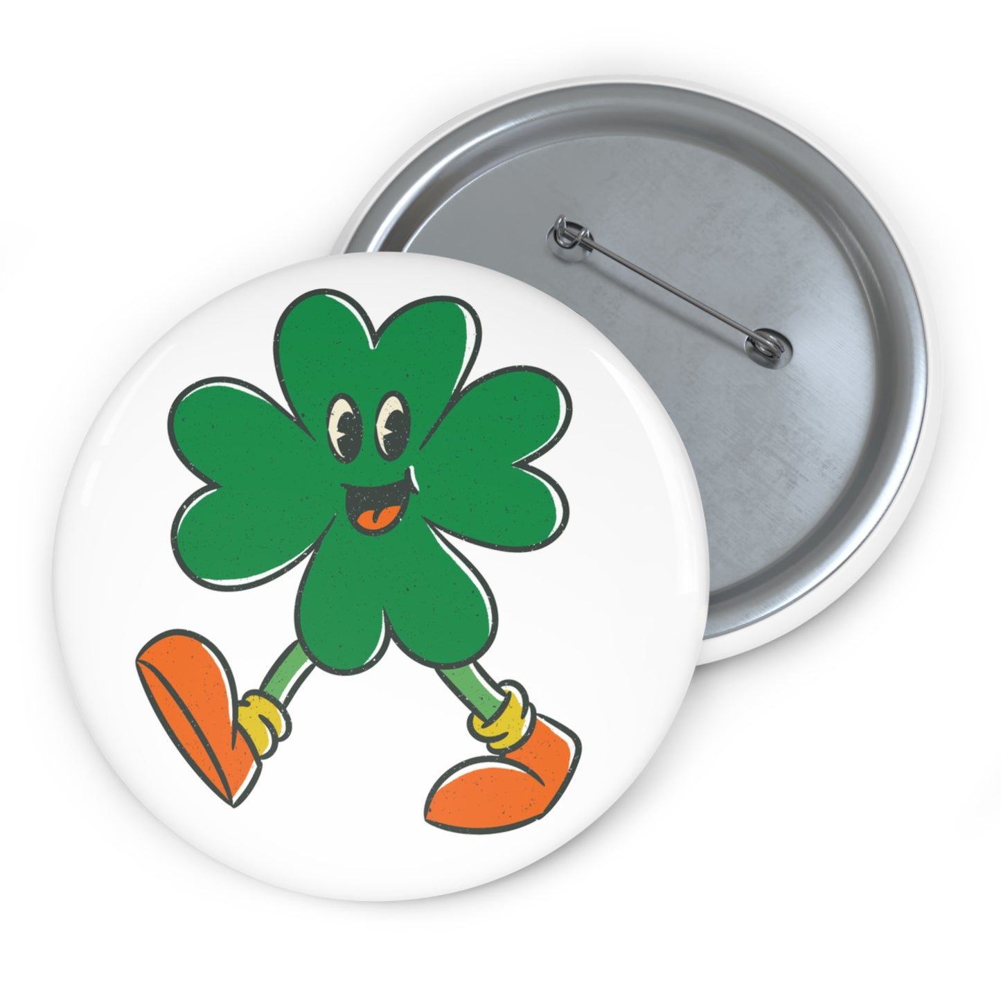 Happy The Irish Shamrock Pin Button