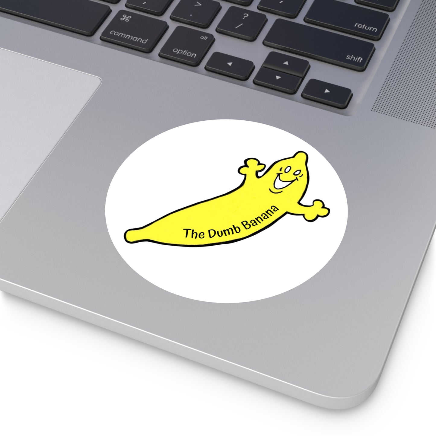 THE DUMB BANANA Round Indoor & Outdoor Vinyl Kiss-Cut Stickers