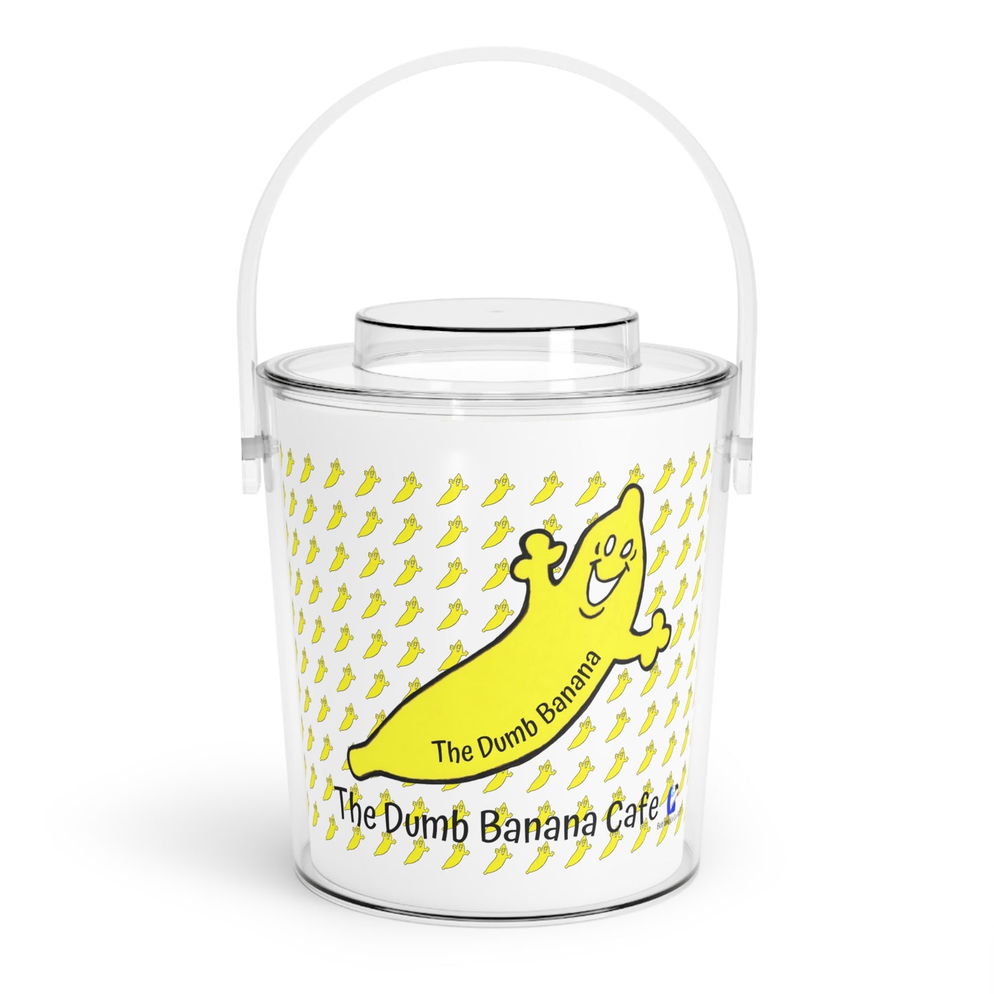 THE DUMB BANANA CAFE Ice Bucket with Tongs by The Dumb Banana