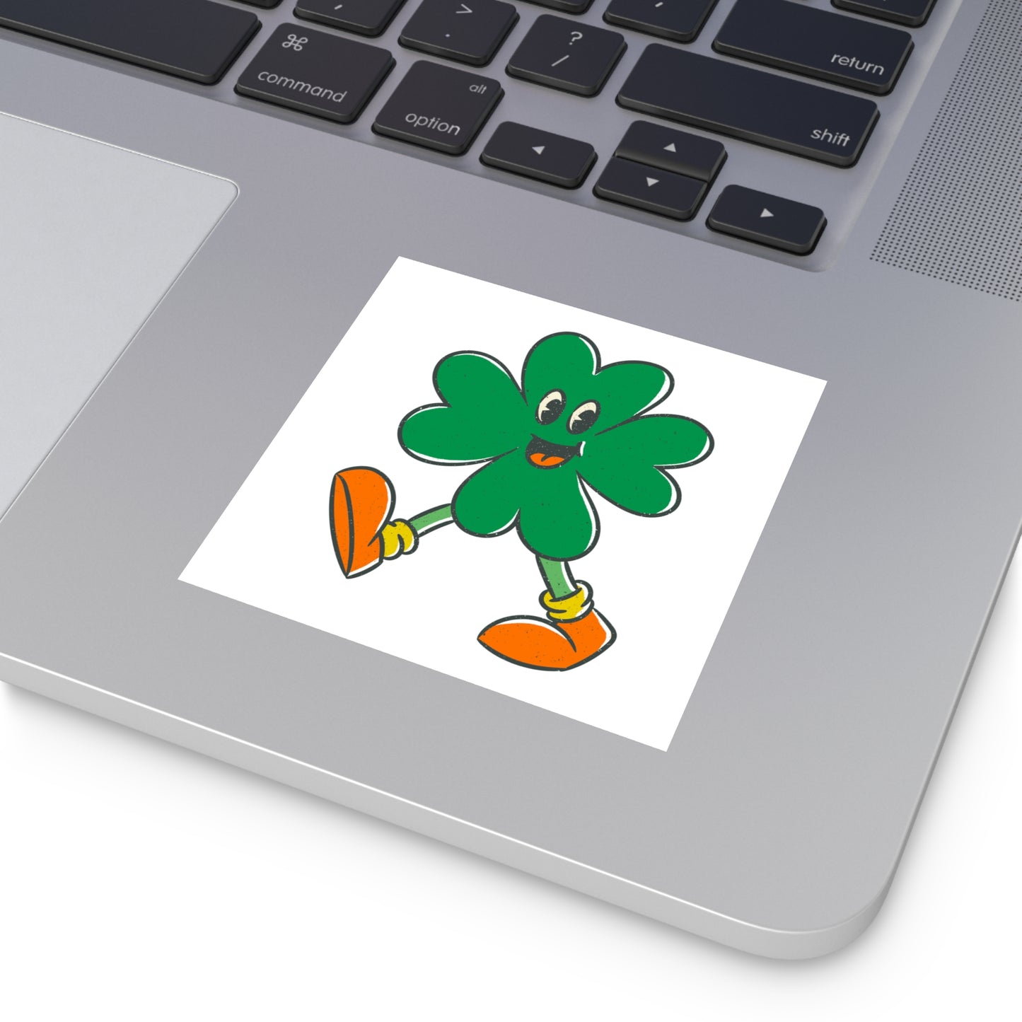 Happy The Irish Shamrock Indoor & Outdoor Square Kiss-Cut Vinyl Sticker