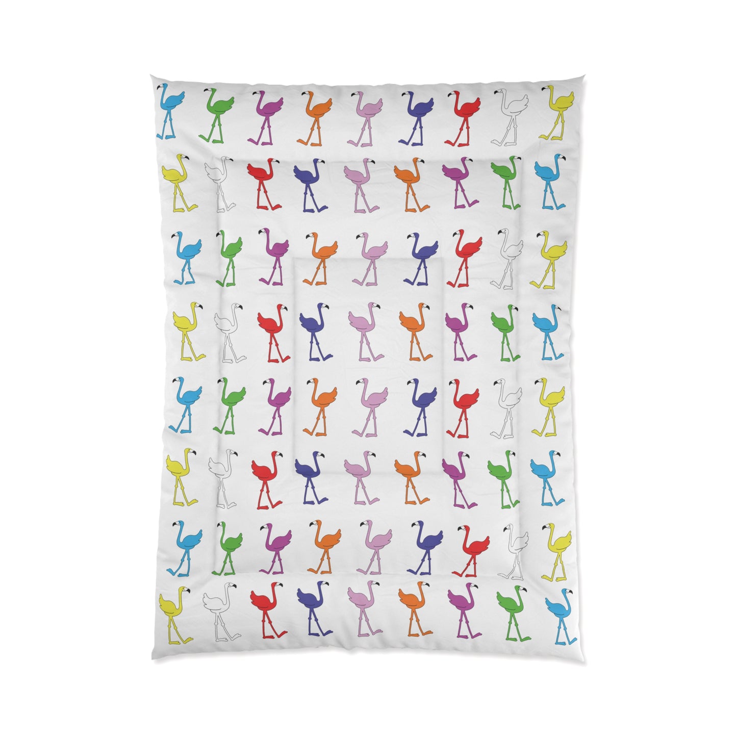 Rainbow Flamingo Club Bed Comforter by Lu Lu