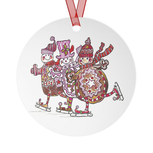 The Gingerbread Cookies Christmas Tree Metal Ornament