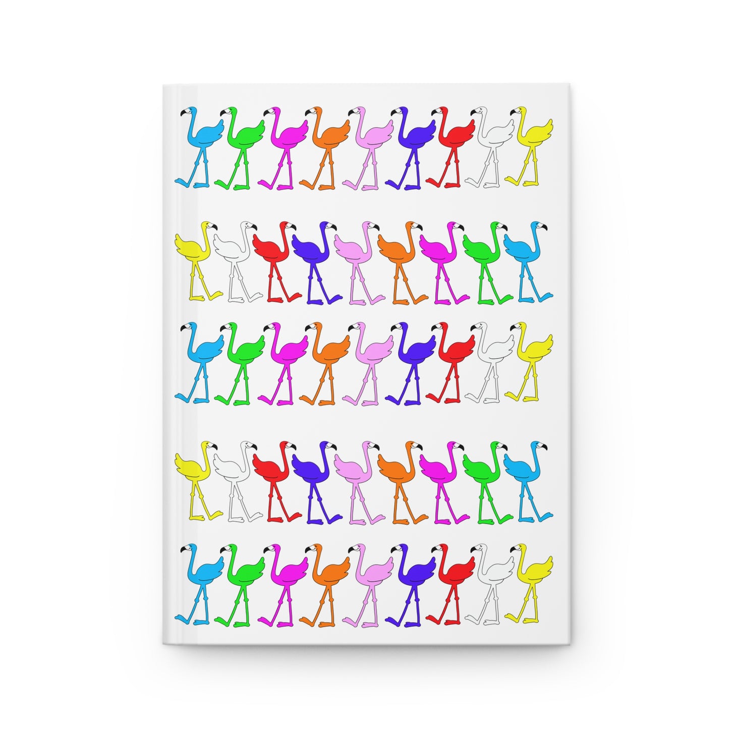 The Rainbow Flamingo Club Hardcover Journal - Fun Stationery for Flamingo Lovers!!!