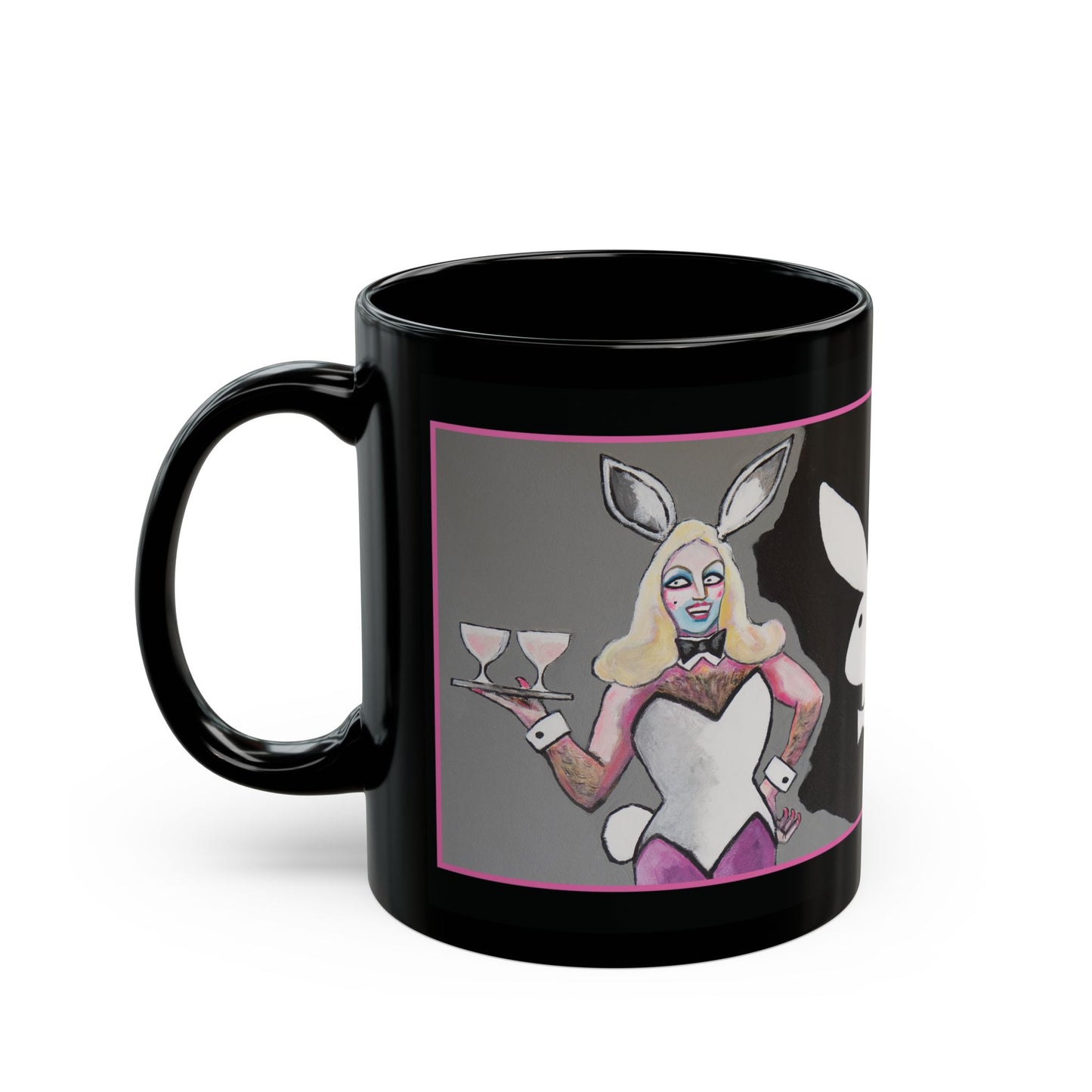 "Working The Mansion!!!" Drag Queen 11oz Black Ceramic Coffee & Tea Mug