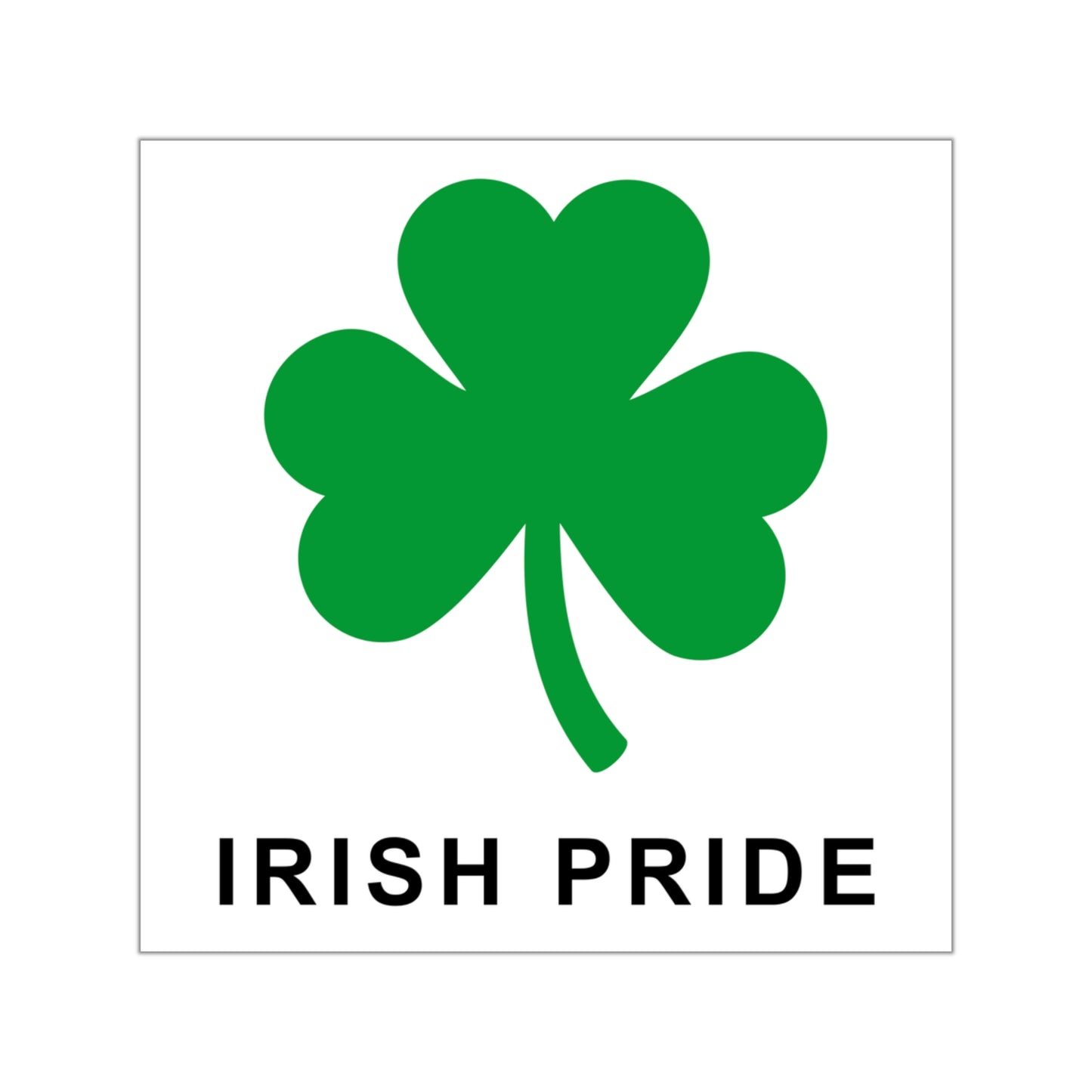 Irish Pride & Shamrock Square Kiss-Cut Vinyl Sticker