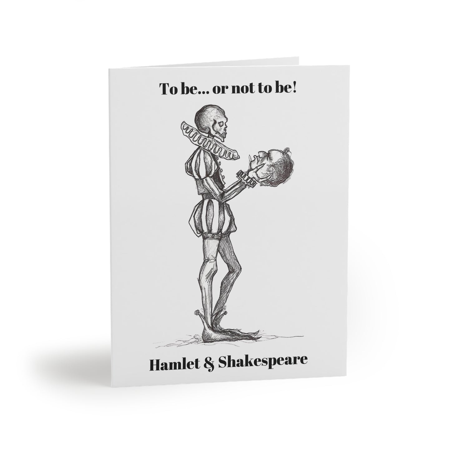 "To be or not to be" - The Hamlet & Shakespeare Happy Halloween Greeting Cards (8, 16, and 24 pcs) for all who love English literature and skulls!!!