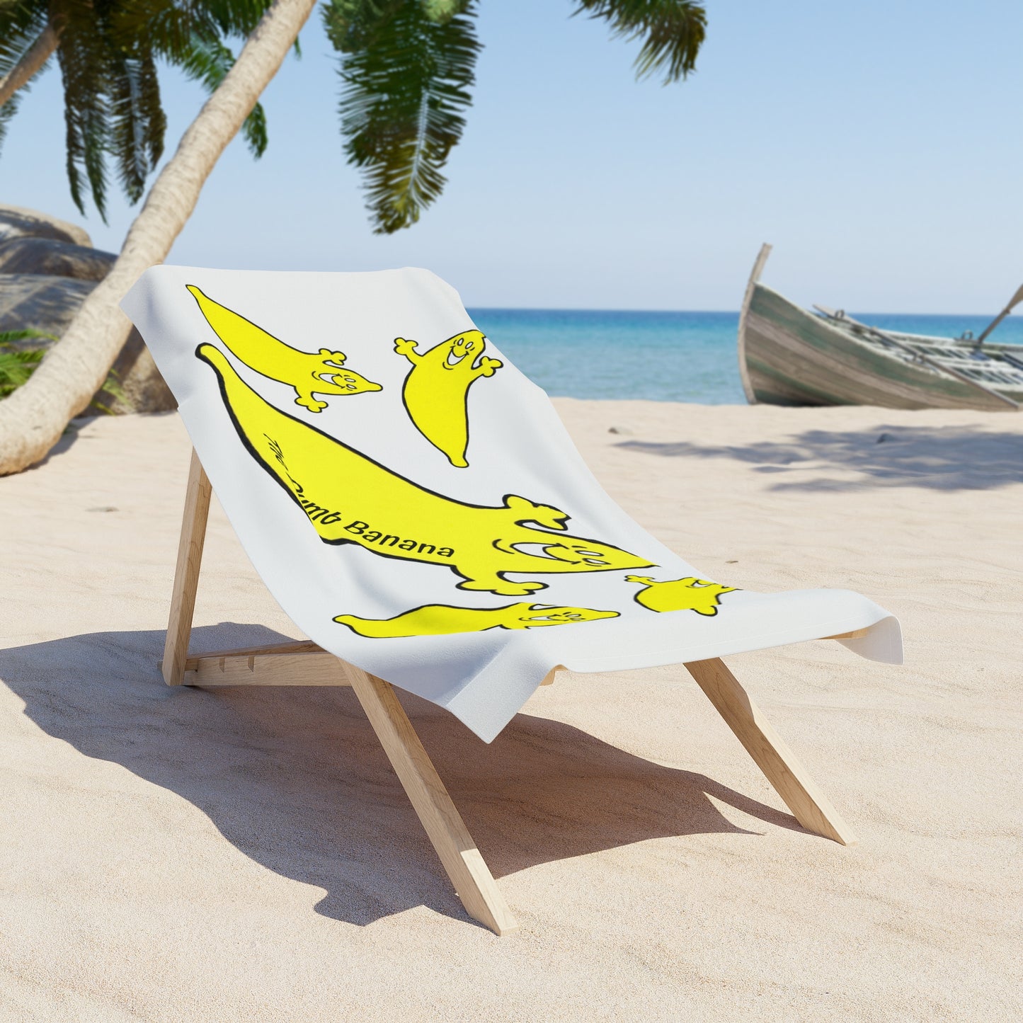 The Dumb Banana and Friends Beach Towel - Life just doesn't get better when you're on the beach with a banana!!!