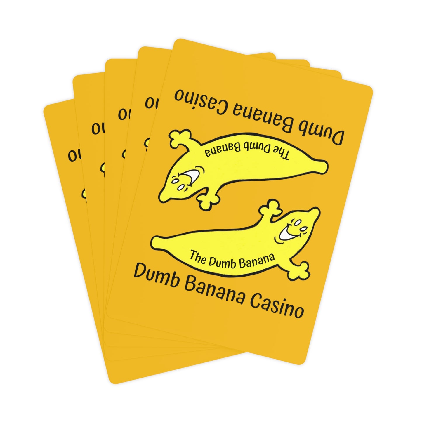 The classic Dumb Banana Casino Poker Cards in Yellow