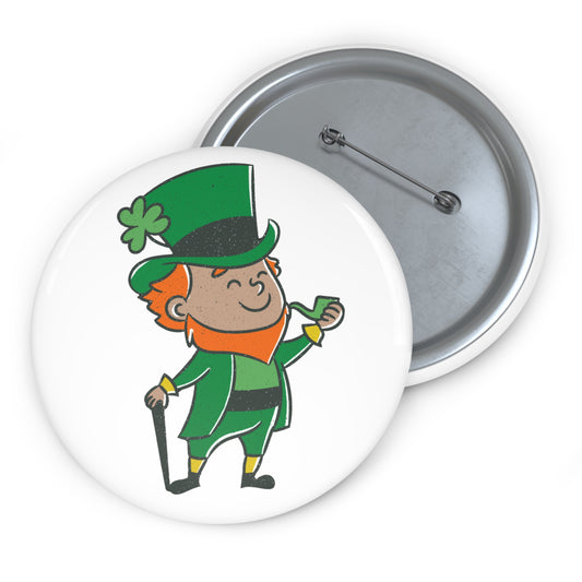 Irish Leprechaun Pin Button