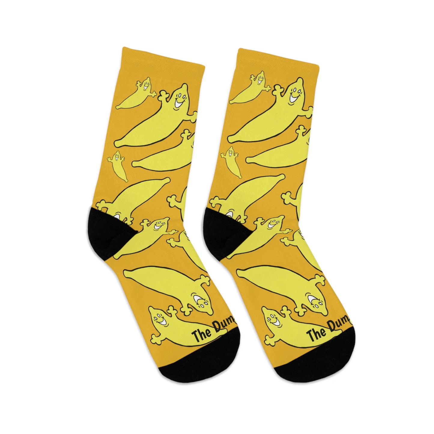 "WE'RE ALL BANANAS HERE" Unisex Crew Socks by The Dumb Banana