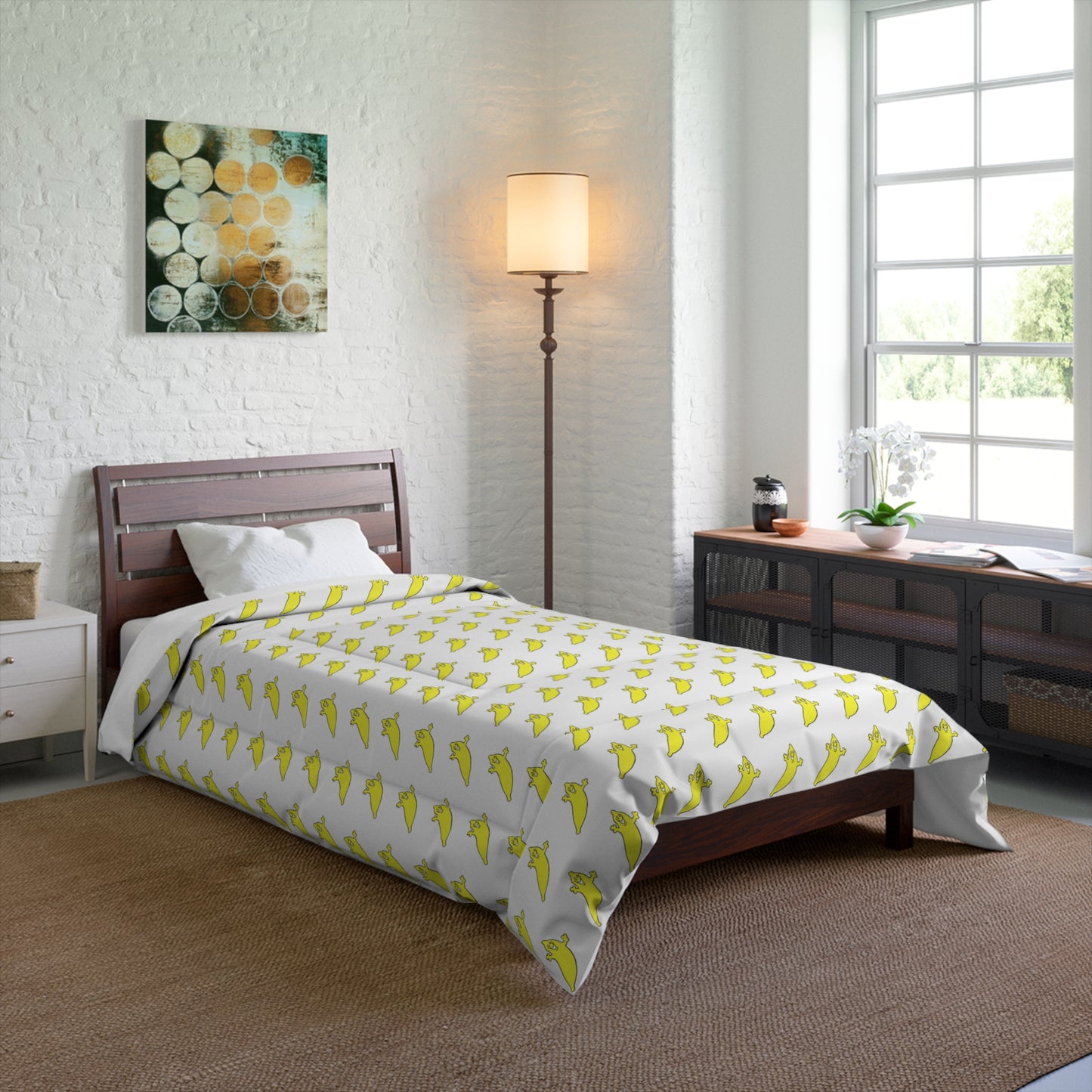 The Dumb Banana Comforter in White - It's so heavenly... you'll feel like a banana on Cloud 9!!!