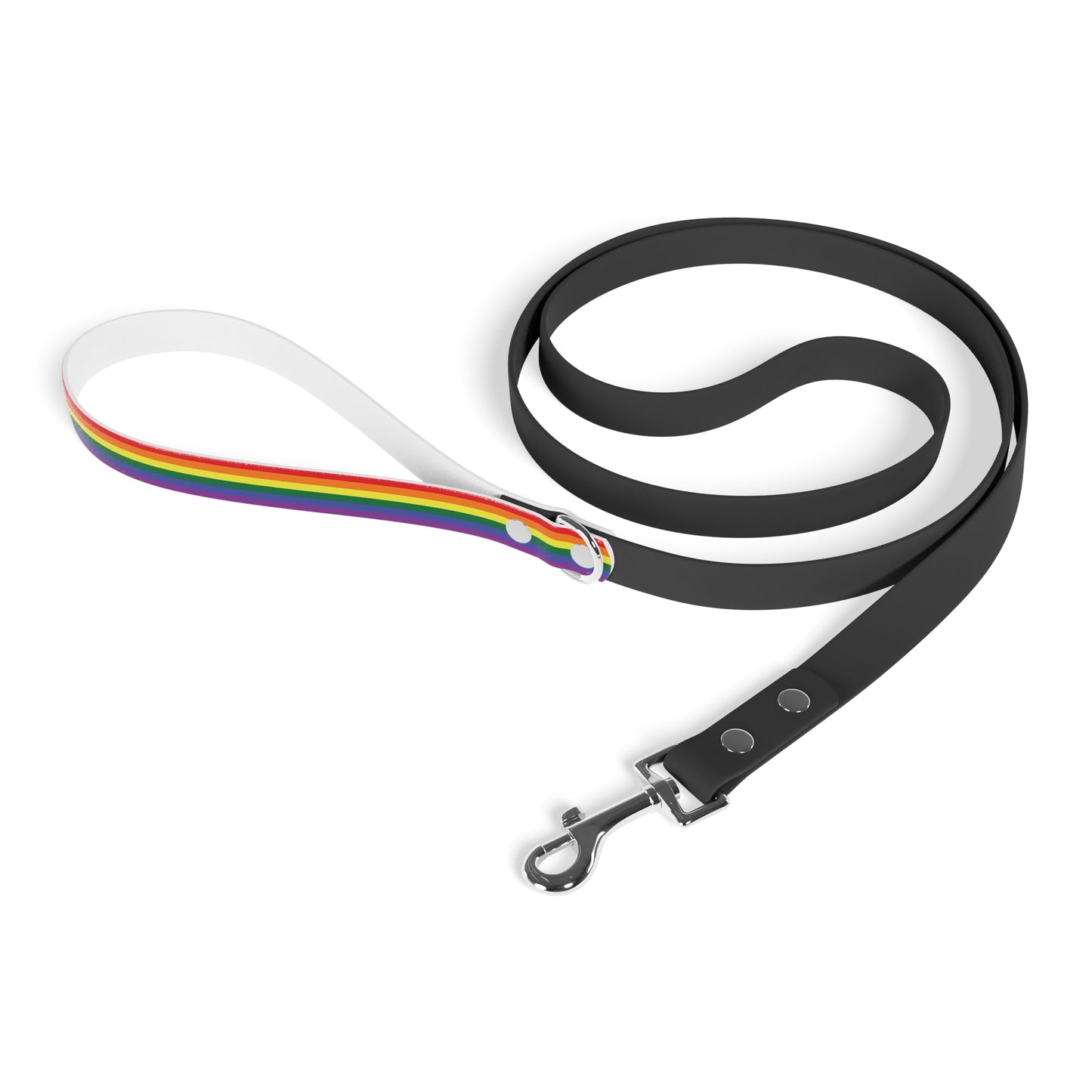 The Rainbow Flag Dog Leash that "sashays" with Gay Pride