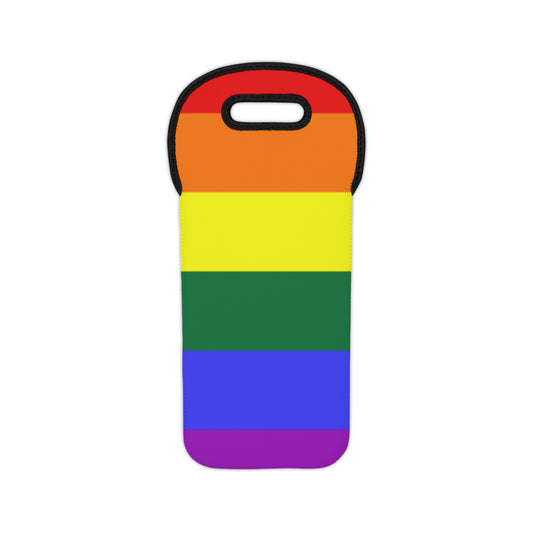 Gay Pride Rainbow Wine Tote Bag