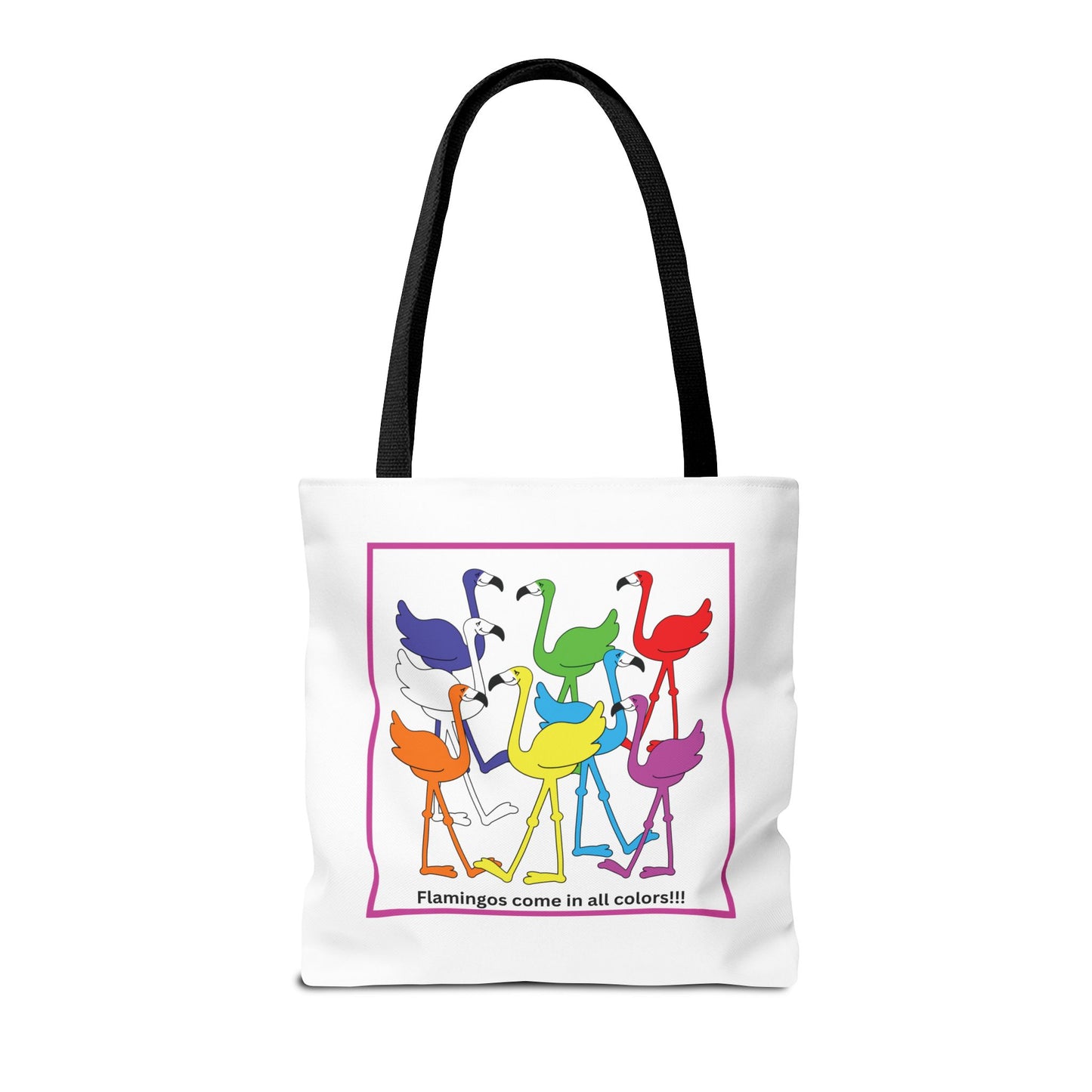 Flamingos Come In All Colors Tote Book Bag