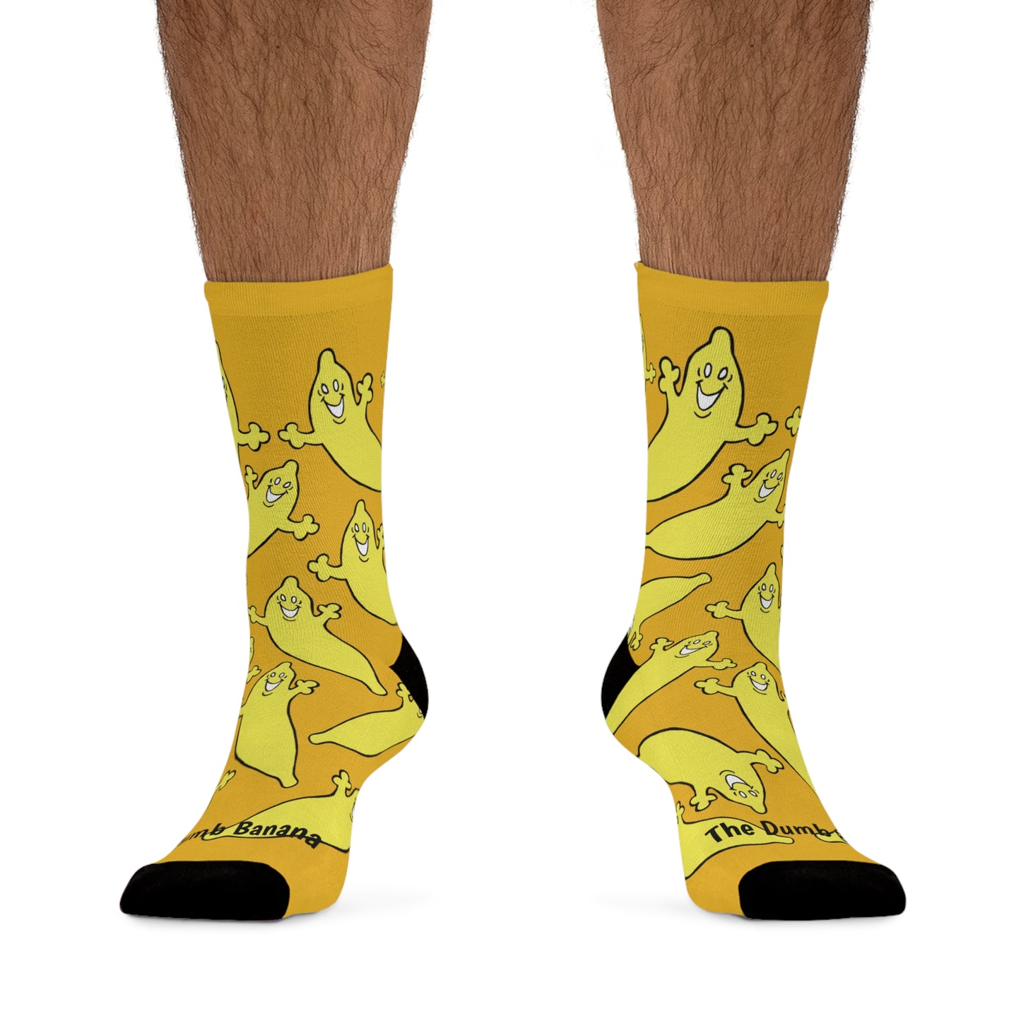 "WE'RE ALL BANANAS HERE" Unisex Crew Socks by The Dumb Banana