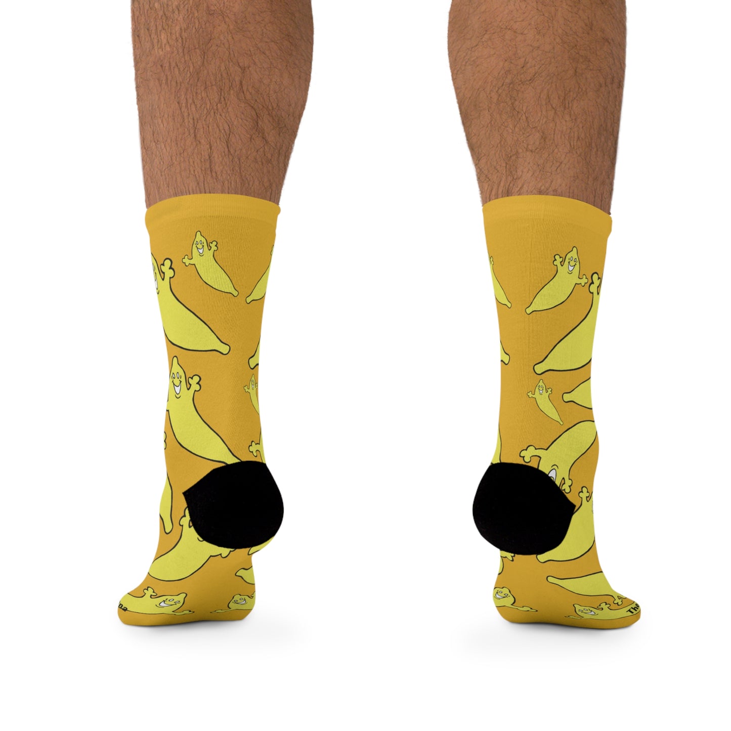 "WE'RE ALL BANANAS HERE" Unisex Crew Socks by The Dumb Banana