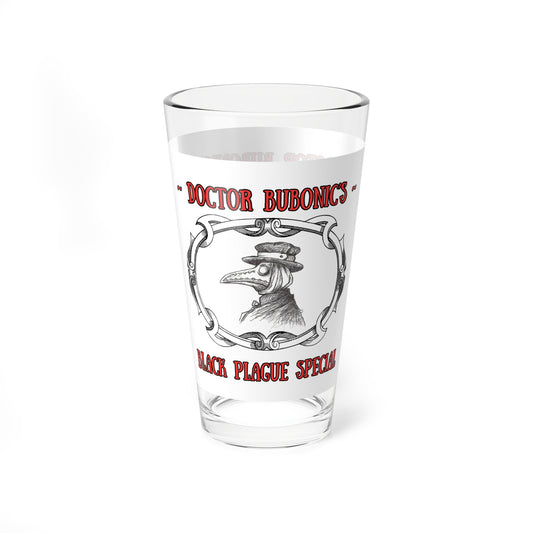 Doctor Bubonic's "Black Plague Special" Halloween 16oz Glass Cup