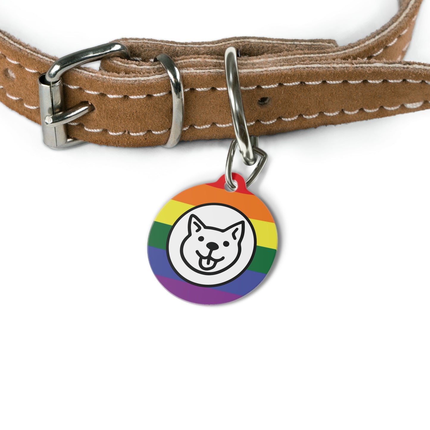 Rainbow Doggie Pet Tag - "WE LOVE OUR DOGS"