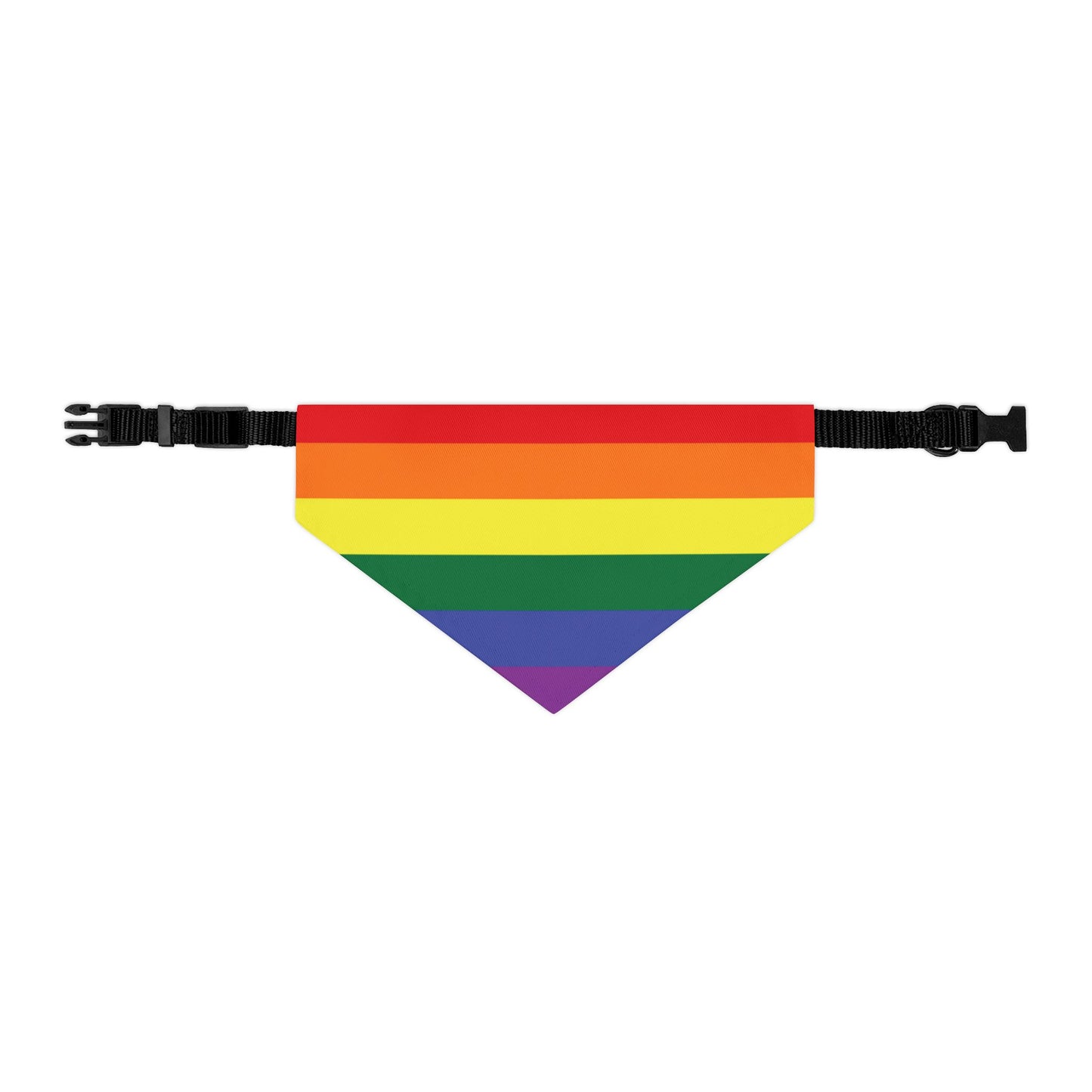 Rainbow Flag Bandana Pet Collar for all dogs who are "loud and proud!!!"