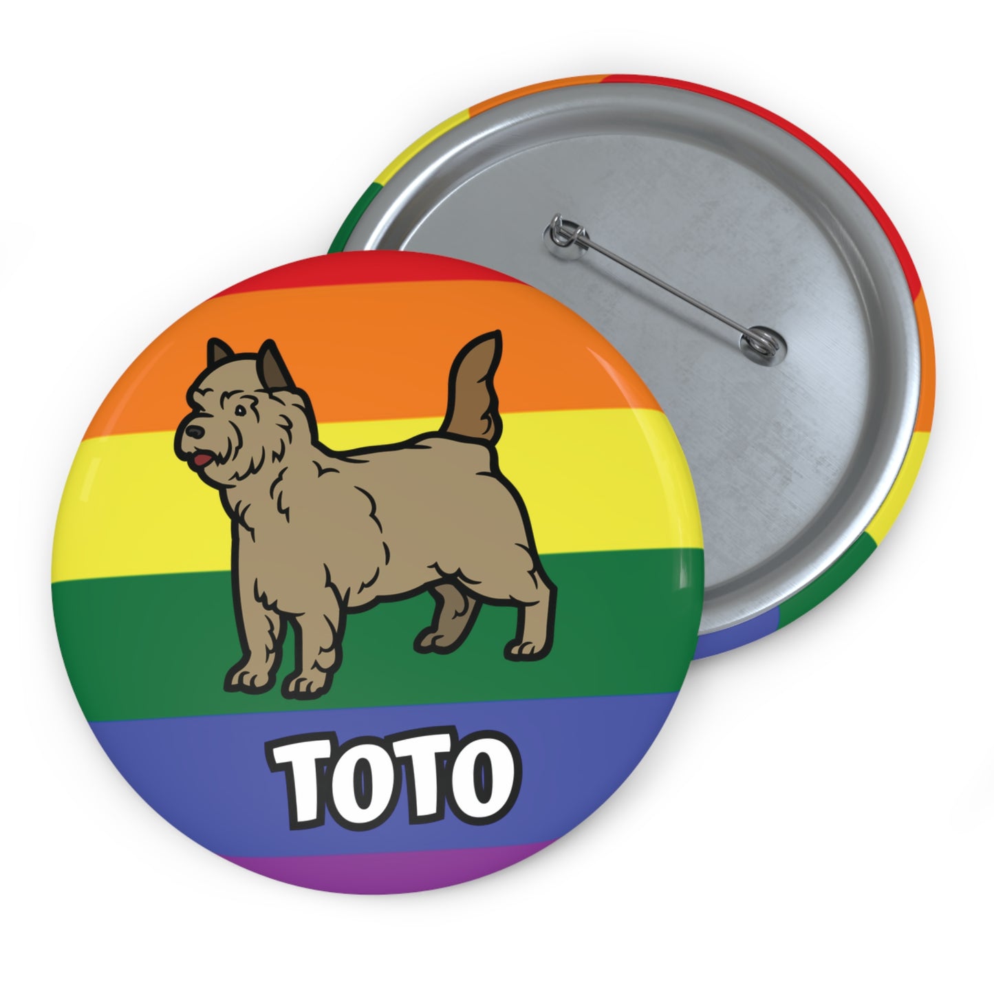 Over The Rainbow & Toto Gay Pride Pin Button