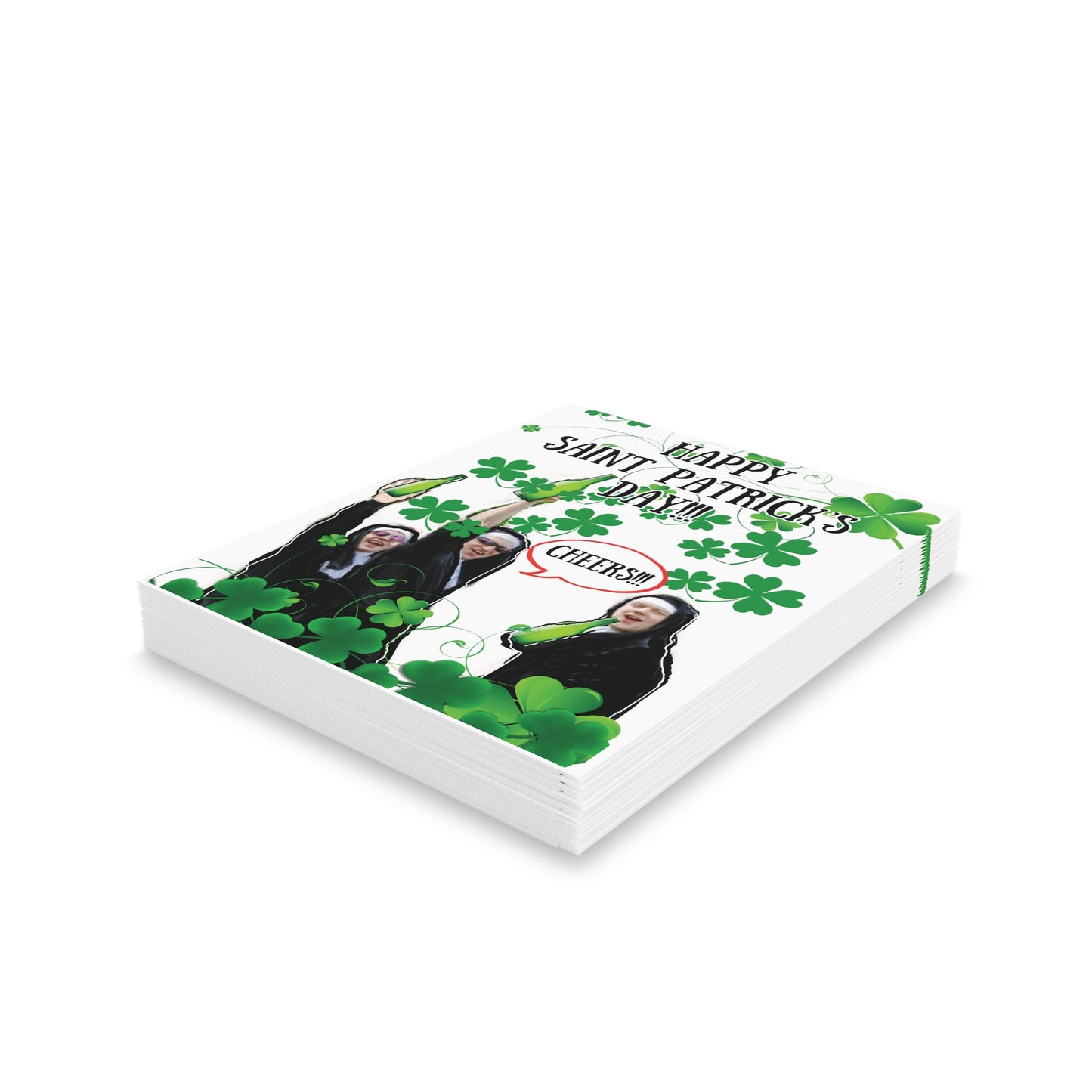 "Party Nuns" Saint Patrick's Day Greeting Cards (8, 16, and 24 pcs)