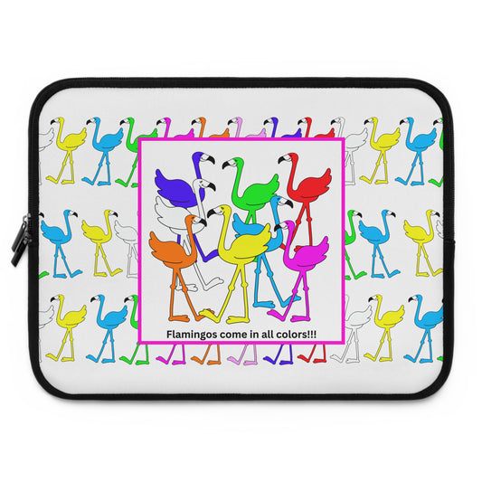 Rainbow Flamingos Come In All Colors Laptop Sleeve