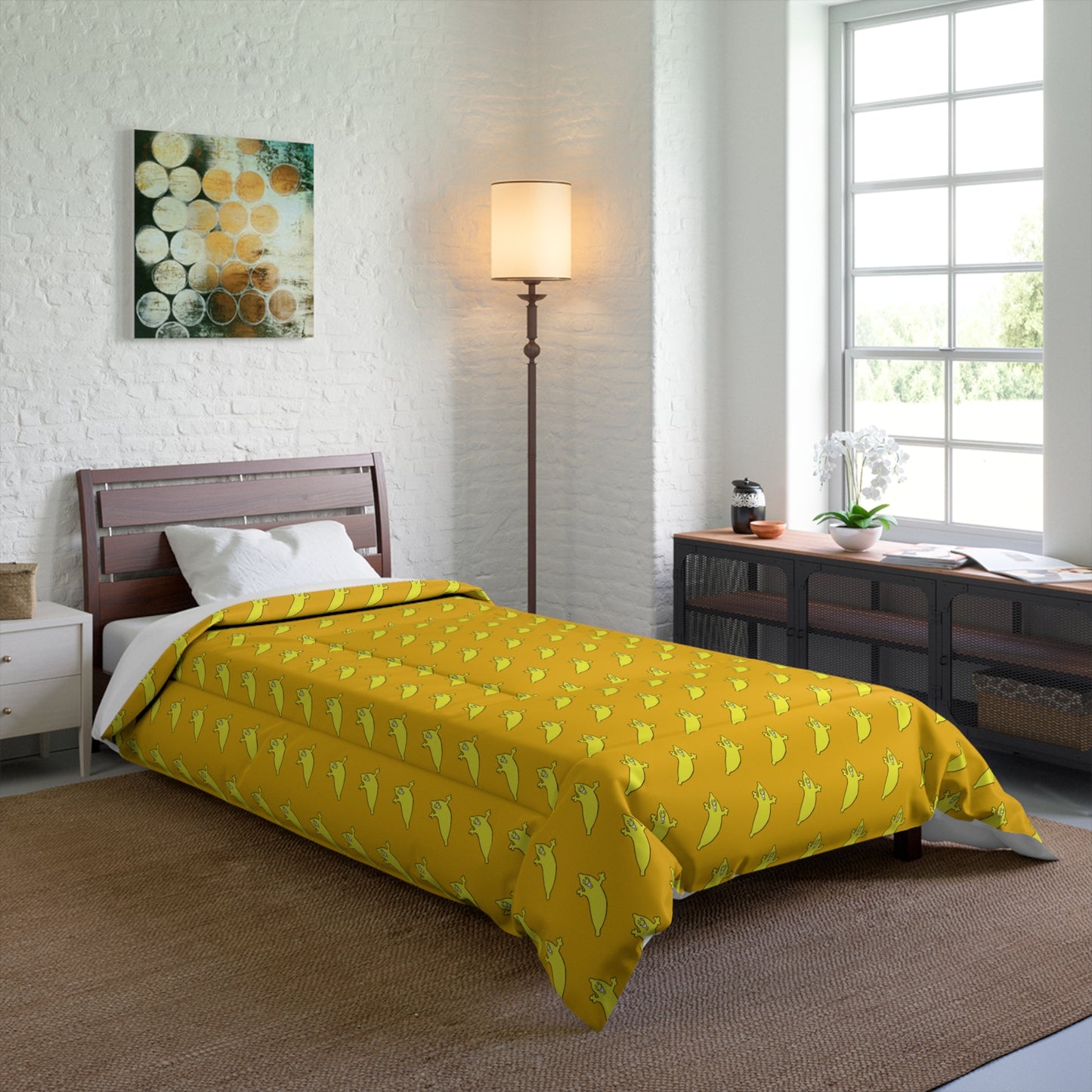 The Dumb Banana Comforter in Yellow - It's so heavenly... you'll feel like a banana on Cloud 9!!!