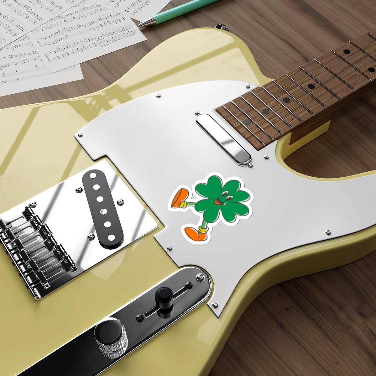 Happy The Irish Shamrock Die-Cut Sticker