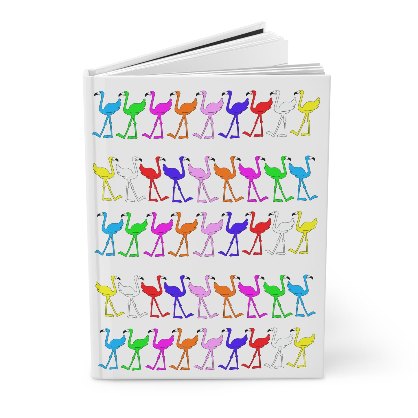 The Rainbow Flamingo Club Hardcover Journal - Fun Stationery for Flamingo Lovers!!!