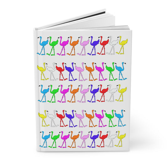 The Rainbow Flamingo Club Hardcover Journal - Fun Stationery for Flamingo Lovers!!!