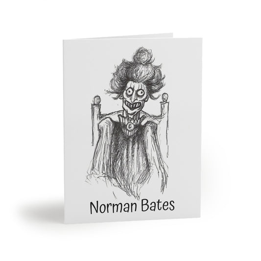 Norman Bates - The Happy Halloween Greeting Cards (8, 16, and 24 pcs) for all zombies who love their moms and staying at nice motels!!!