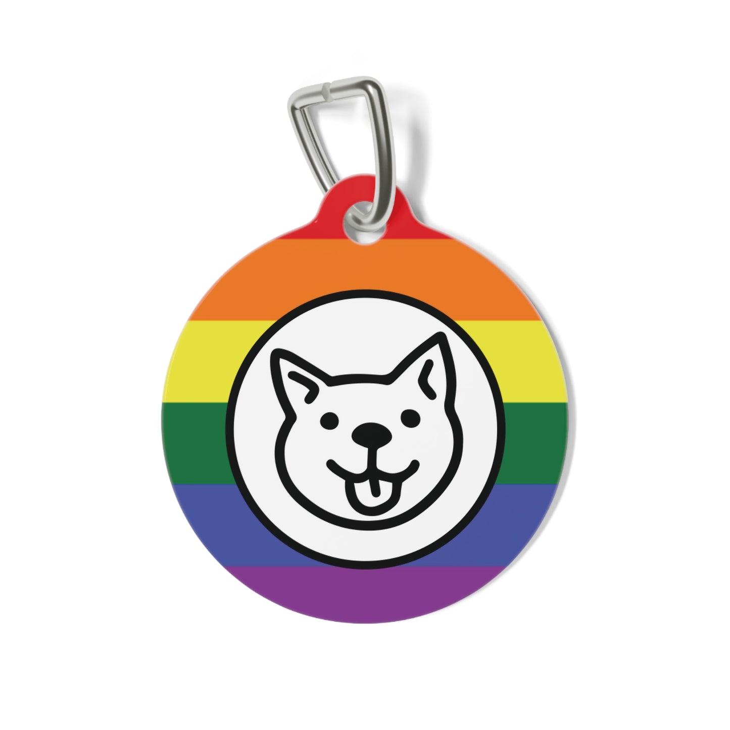 Rainbow Doggie Pet Tag - "WE LOVE OUR DOGS"