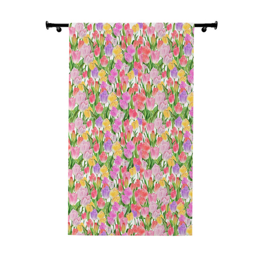 Tulip Sunrise Curtain with White Accents - The Tulip Sunrise Collection by Miss Daisy