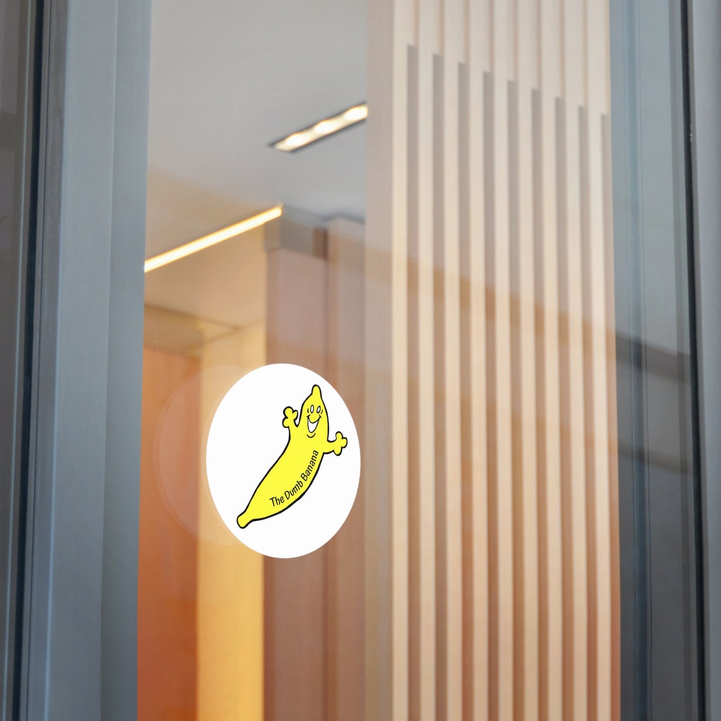 THE DUMB BANANA Round Indoor & Outdoor Vinyl Kiss-Cut Stickers