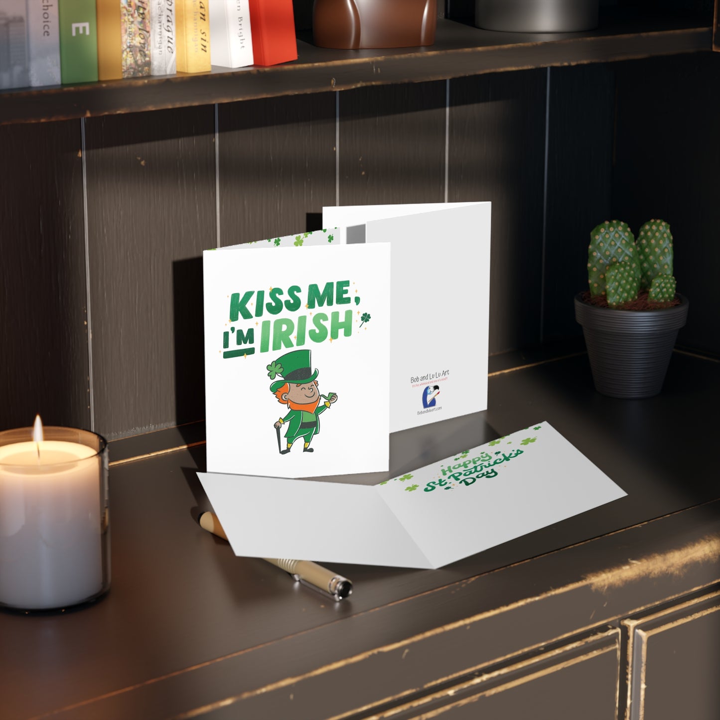 Irish Leprechaun "Kiss Me, I'm Irish!!!" Greeting Cards for St. Patrick's Day (8, 16, and 24 pcs)