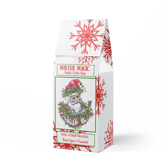 Santa's Coffee Shop - Medium Dark Roast "Winter Magic" 12 oz Coffee Blend with Notes of Dark Chocolate, Warm Spice & Caramel