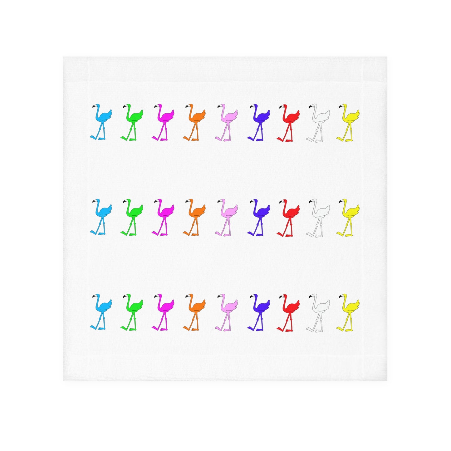 Lu Lu's Rainbow Flamingo Club Face Towel